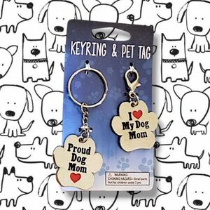 Dog Mom Keychain Set